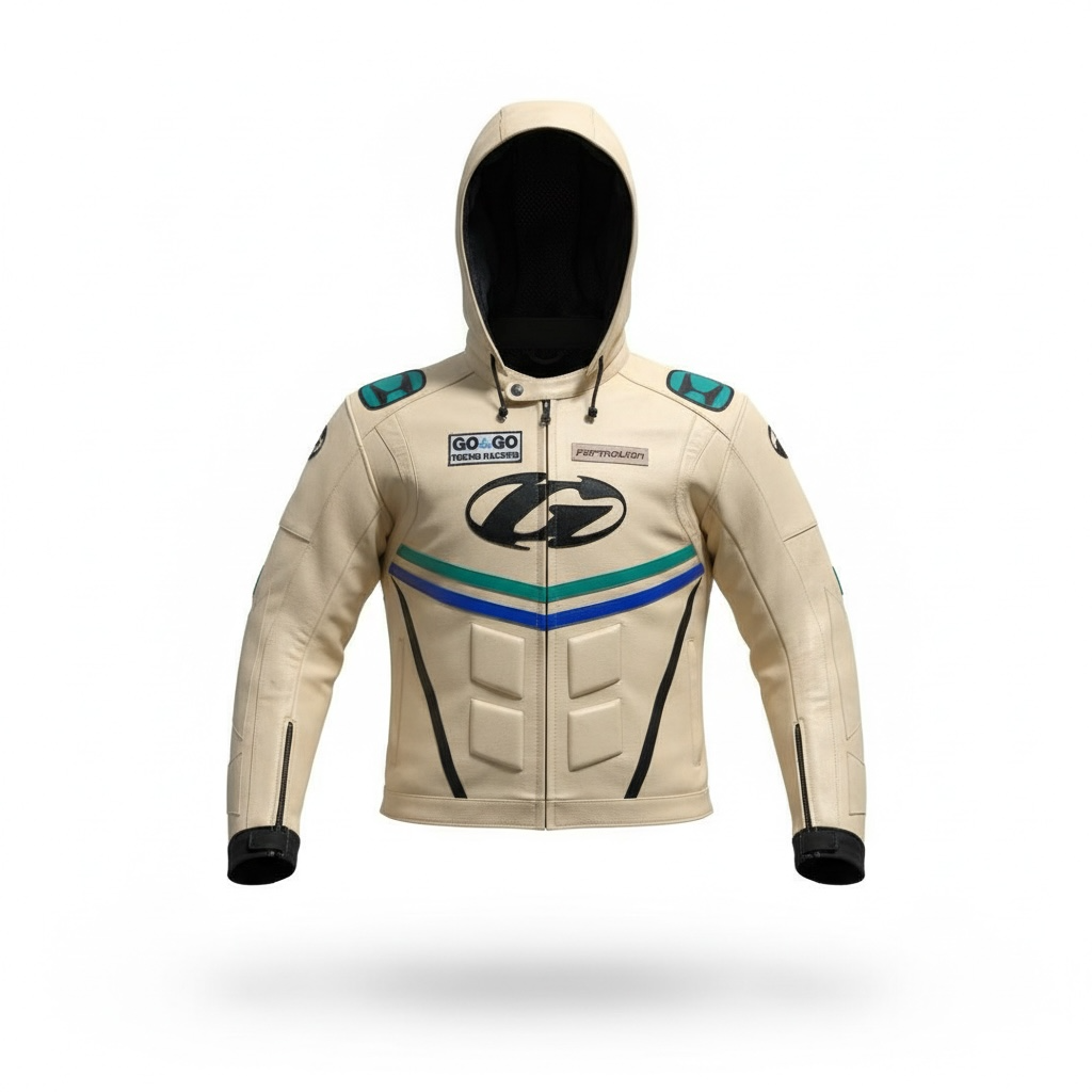 BLONDE MOTORCYCLE JACKET